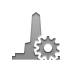 monument, gear icon