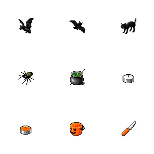Hide's Halloween icon sets preview