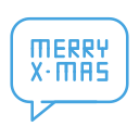 text, greeting, message, conversation, merry, christmas icon