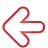 red, basic, arrow, left icon