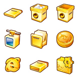 Smooth Metal Rising Dragon icon sets preview