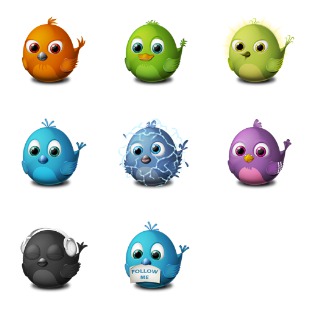 Birdies icon sets preview