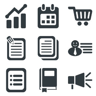 News and Magazine icon sets preview