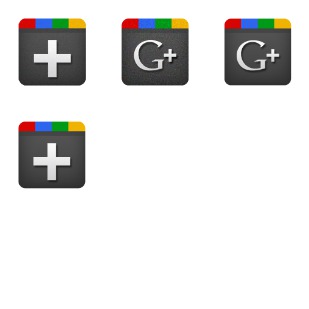 Google Plus icon sets preview