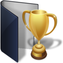 folder blue award icon