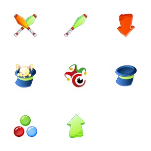 Circus icon sets preview
