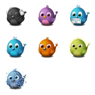 Birdies icon sets preview