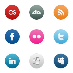 Colourful Social Media icon sets preview