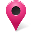 Map, Marker, Outside, Pink icon