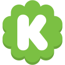 k, kickstarter, flower, round, media, social icon