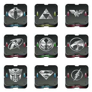 Skrynium Black icon sets preview