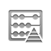 pyramid, abacus icon