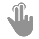 two, fingers, tap icon