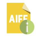 aiff, format, file, info icon