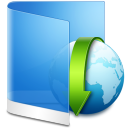 folder blue downloads icon