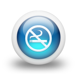 non, glossy, smoking, blue icon