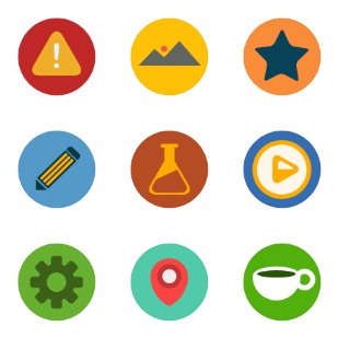 Krisp- Modern Flat bie icon sets preview