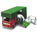 Horse Box with Two Horses icon