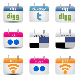 Social Calendar icon sets preview