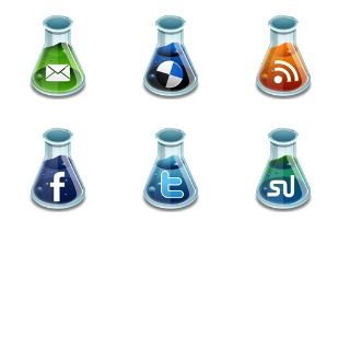 Social Media Beakers icon sets preview
