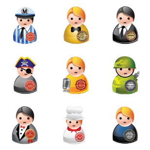 Community Icons and forum rank icons icon sets preview