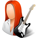 Female, Guitarist, Light icon