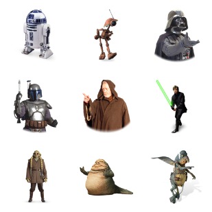 Star Wars Characters icon sets preview