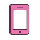 smartphone, phone, pink, screen, iphone, touch, mobile icon