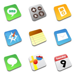 Comic iPhone icon sets preview