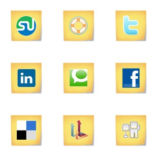 Post IT icon sets preview