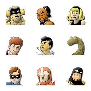 Hanna Barbera's Heroes icon sets preview