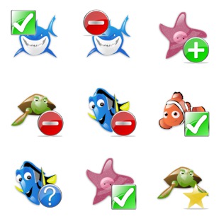 Finding Nemo icon sets preview