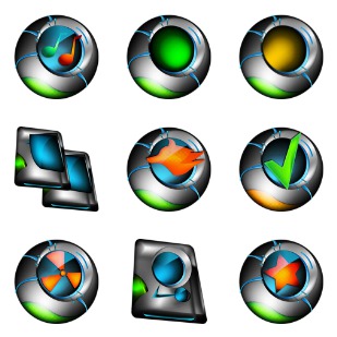 Heavily Brushed icon sets preview