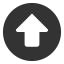 up, circular icon