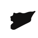 Syria black country map shape icon