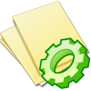 execute, yellow, paper, exec, document, file icon