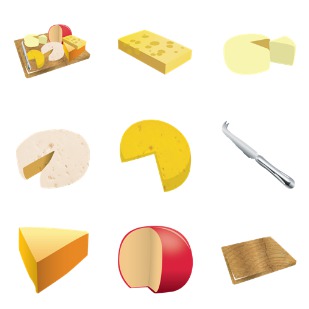 Cheese icon sets preview