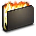 Burn Black Folder icon