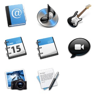 Black & Blue icon sets preview