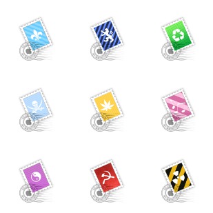 Mac Mail Stamp icon sets preview