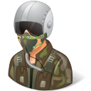 Occupations Pilot Military Male Light icon