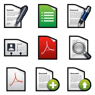 Documents icon sets preview