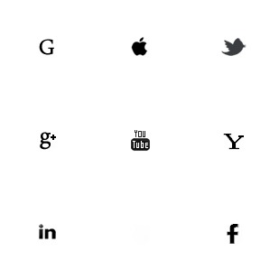 Simple White Social icon sets preview