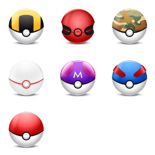 Poke Balls icon sets preview