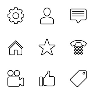 36 Slim icon sets preview