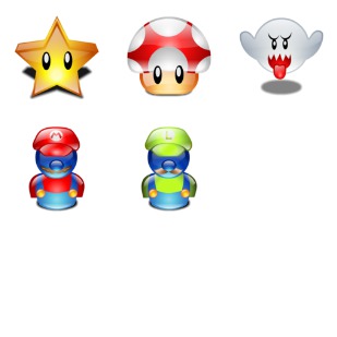 SuperMario icon sets preview
