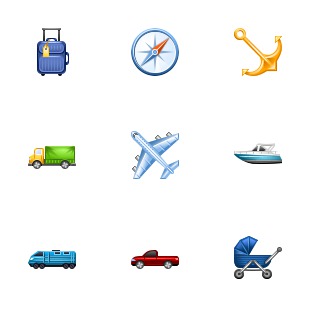 Perfect Transport icon sets preview