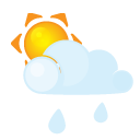 Lightcloud, Rain, Sun icon