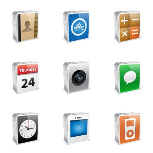 iPhone4 Mini icon sets preview