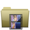 Folder Movie Brown icon